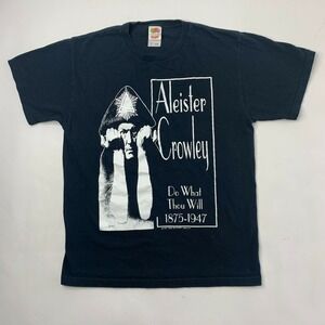 VTG Aleister Crowley Sz Medium Occult T Shirt 1995 Do What Thou Will Tee Ozzy‎